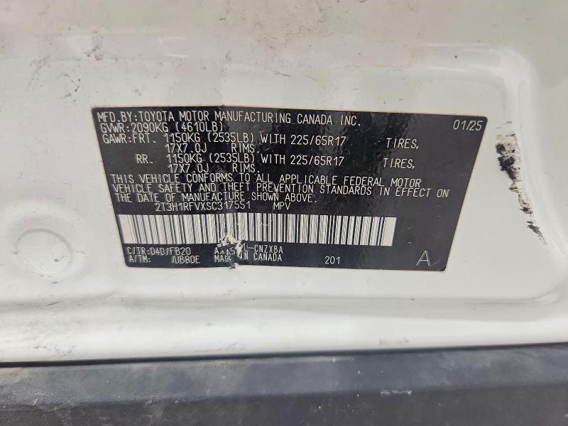 Продаж на аукціоні авто 2025 Toyota Rav4, vin: 2T3H1RFVXSC317551, номер лоту: 70915926