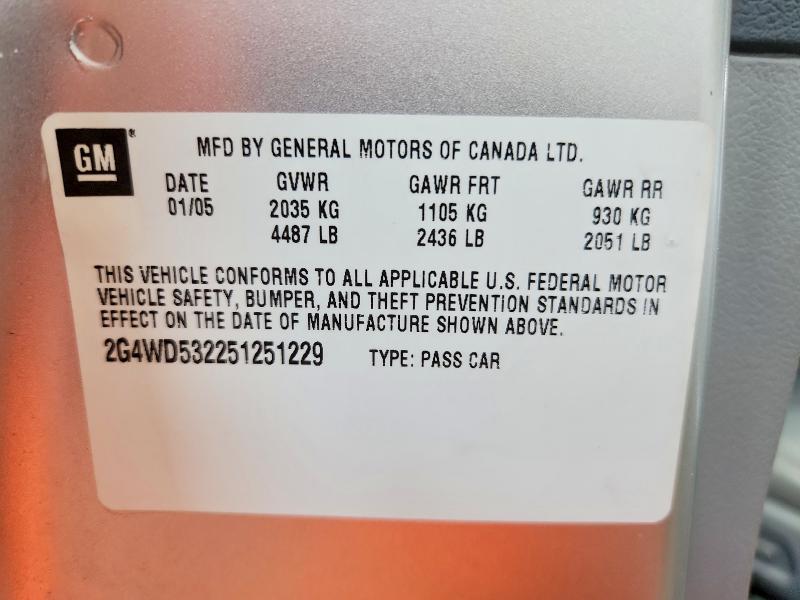 Aukcja sprzedaży 2005 Buick Lacrosse, vin: 2G4WD532251251229, numer aukcji: 67734816