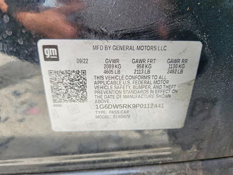 67447956 :رقم المزاد ، 1G6DW5RK9P0112441 vin ، 2023 Cadillac Ct5 مزاد بيع
