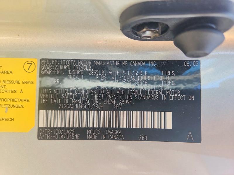 Aukcja sprzedaży 2005 Lexus Rx, vin: 2T2GA31U45C037804, numer aukcji: 68831166