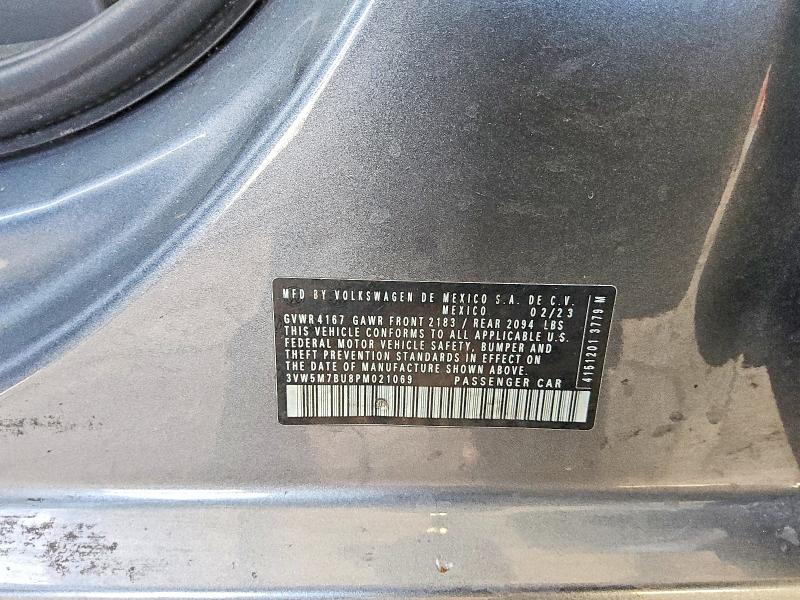 Продажа на аукционе авто 2023 Volkswagen Jetta, vin: 3VW5M7BU8PM021069, номер лота: 70006946