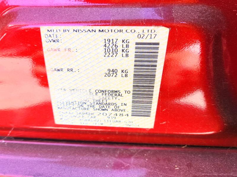 67459836 :رقم المزاد ، 1N4AL3AP6HC207484 vin ، 2017 Nissan Altima مزاد بيع