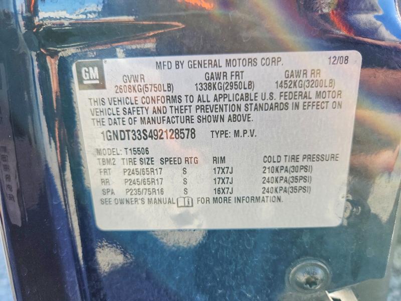 Продаж на аукціоні авто 2009 Chevrolet Trailblazer, vin: 1GNDT33S492128578, номер лоту: 68104166