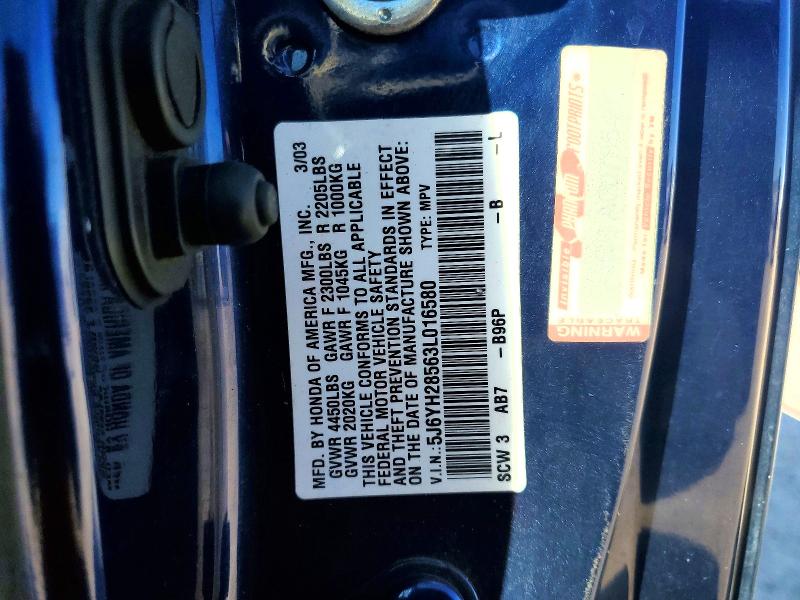 Продажа на аукционе авто 2003 Honda Element, vin: 5J6YH28563L016580, номер лота: 70835116