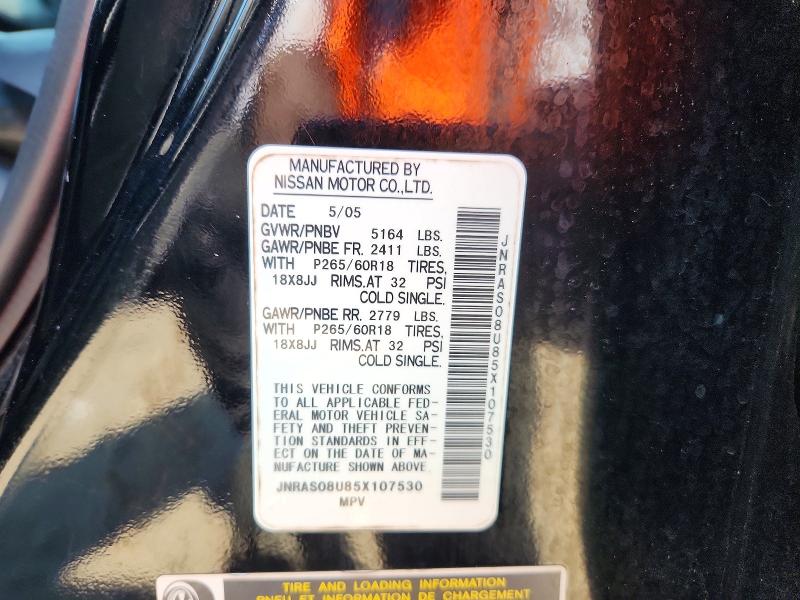 Продажа на аукционе авто 2005 Infiniti Fx35, vin: JNRAS08U85X107530, номер лота: 67771606