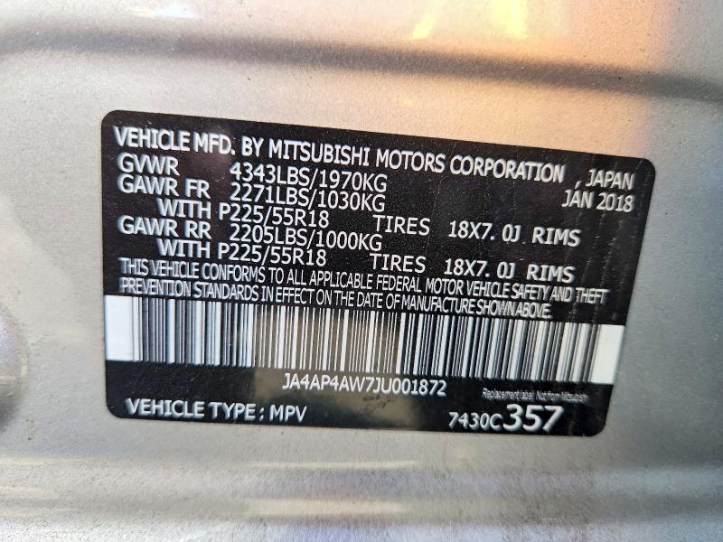 Aukcja sprzedaży 2018 Mitsubishi Outlander Sport, vin: JA4AP4AW7JU001872, numer aukcji: 69218586