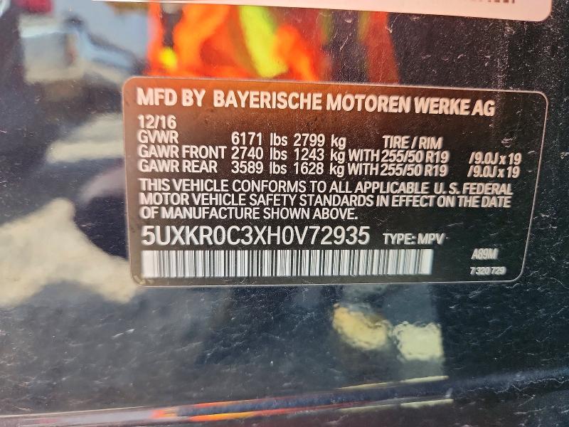 Aukcja sprzedaży 2017 Bmw X5, vin: 5UXKR0C3XH0V72935, numer aukcji: 68041046