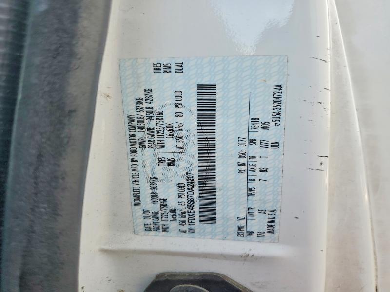 Продаж на аукціоні авто 2007 Ford E450, vin: 1FDXE45S87DA24207, номер лоту: 67291216