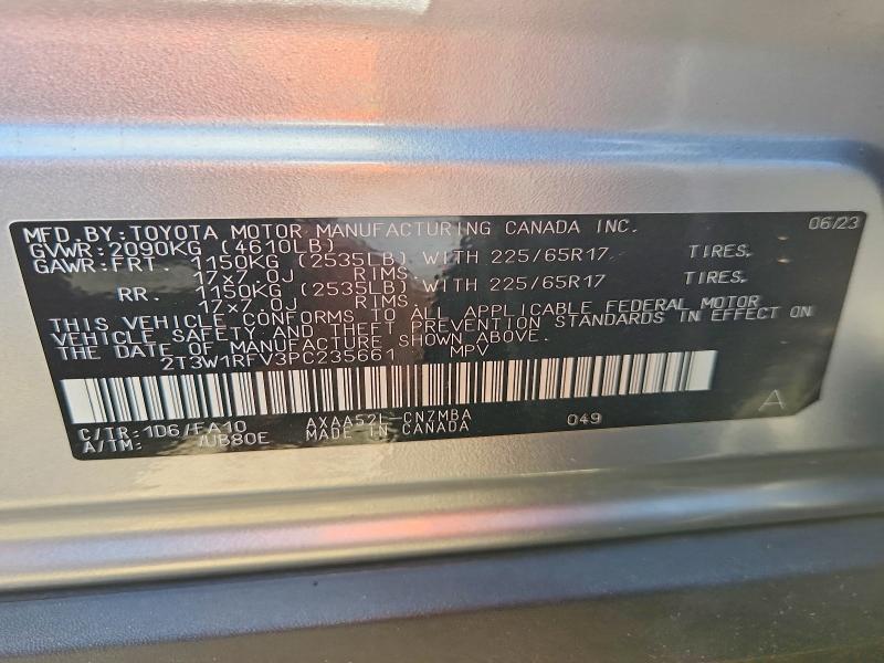 Продажа на аукционе авто 2023 Toyota Rav4, vin: 2T3W1RFV3PC235661, номер лота: 67036806