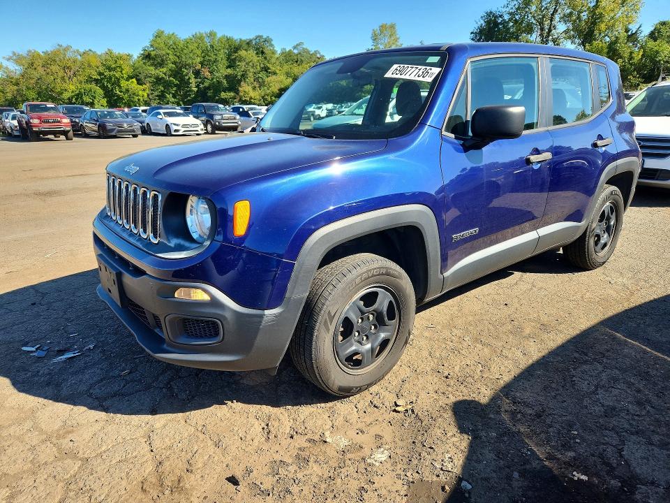 Продажа на аукционе авто 2016 Jeep Renegade, vin: ZACCJBAW7GPE32694, номер лота: 69077136