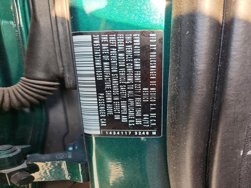 67142316 :رقم المزاد ، 3VW517AT3HM816369 vin ، 2017 Volkswagen Beetle مزاد بيع