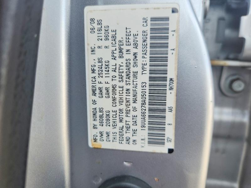 Aukcja sprzedaży 2008 Acura Tl, vin: 19UUA66278A050153, numer aukcji: 70545466