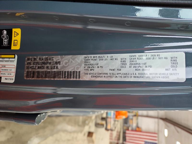 2024 Jeep Wrangler მანქანა იყიდება აუქციონზე, vin: 1C4RJXN69RW177070, აუქციონის ნომერი: 69401436