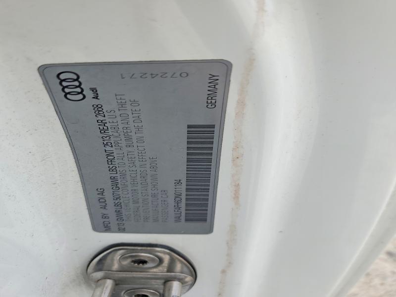 2013 Audi A5 მანქანა იყიდება აუქციონზე, vin: WAULFAFH6DN011184, აუქციონის ნომერი: 69337996
