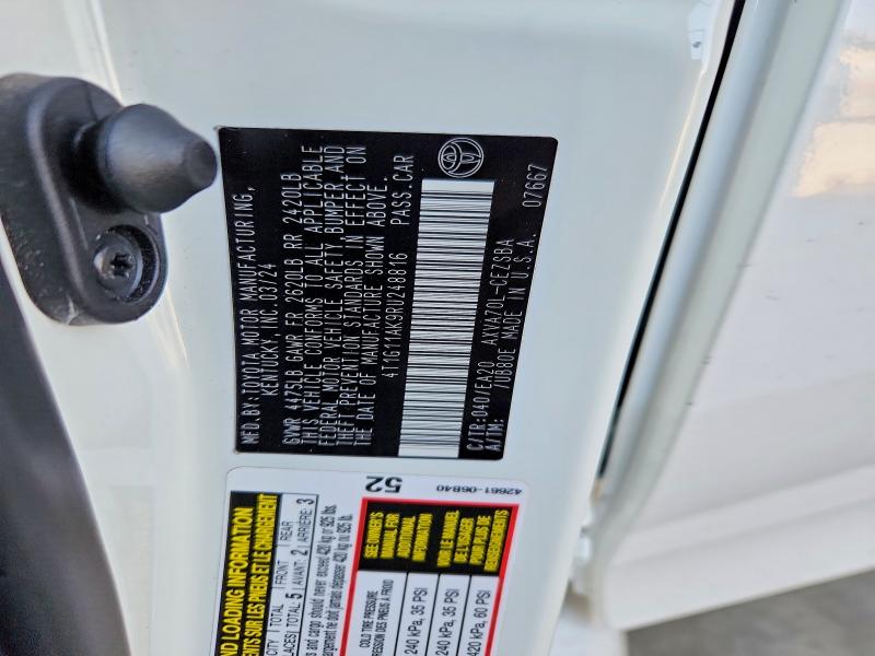 2024 Toyota Camry მანქანა იყიდება აუქციონზე, vin: 4T1G11AK9RU248816, აუქციონის ნომერი: 68820716