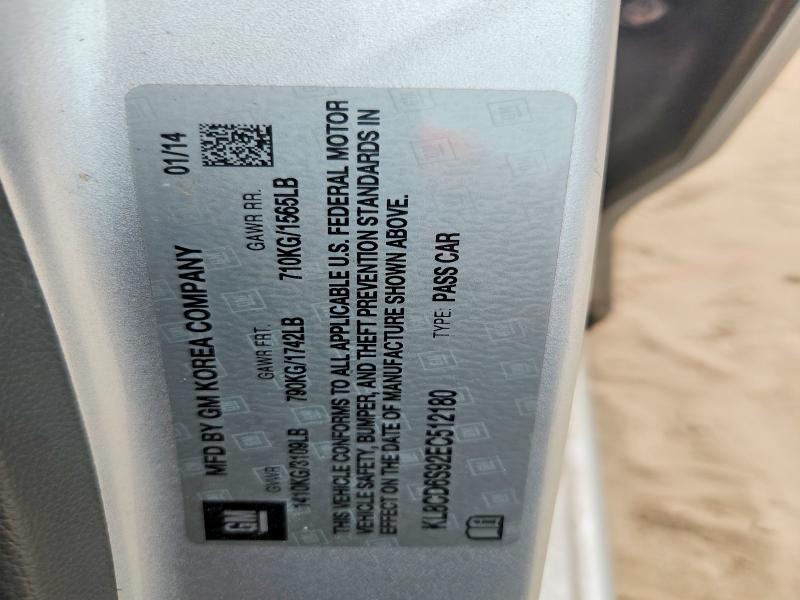 70105166 :رقم المزاد ، KL8CD6S92EC512180 vin ، 2014 Chevrolet Spark مزاد بيع