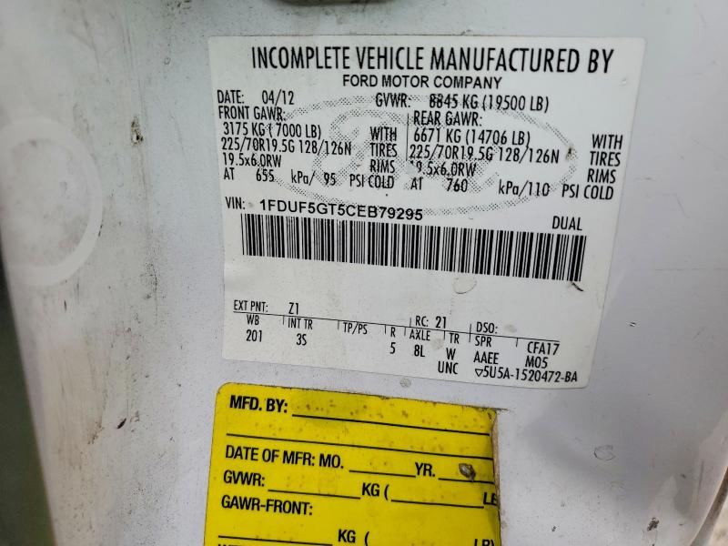 2012 Ford F550 მანქანა იყიდება აუქციონზე, vin: 1FDUF5GT5CEB79295, აუქციონის ნომერი: 68423196