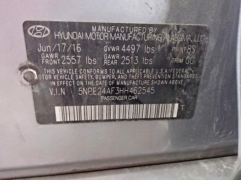 Продаж на аукціоні авто 2017 Hyundai Sonata, vin: 5NPE24AF3HH462545, номер лоту: 69091006