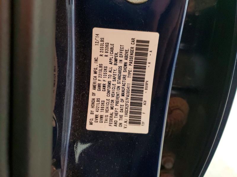 Aukcja sprzedaży 2015 Honda Accord, vin: 1HGCR2F57FA085411, numer aukcji: 68426776