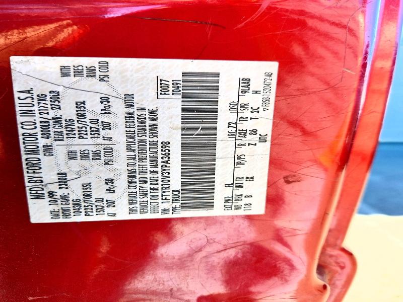 2000 Ford Ranger მანქანა იყიდება აუქციონზე, vin: 1FTYR10V3YPA36598, აუქციონის ნომერი: 70522436