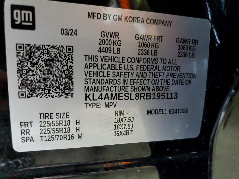 69083266 :رقم المزاد ، KL4AMESL8RB195113 vin ، 2024 Buick Encore Gx مزاد بيع