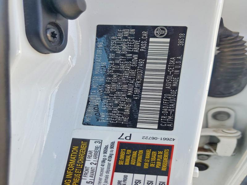 Продаж на аукціоні авто 2017 Toyota Camry, vin: 4T1BF1FK3HU377492, номер лоту: 69151636