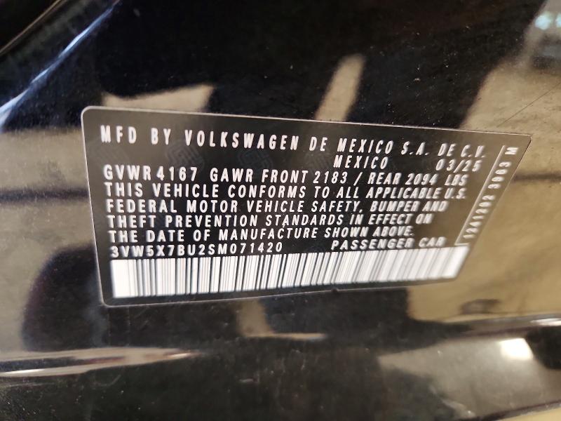 Продаж на аукціоні авто 2025 Volkswagen Jetta, vin: 3VW5X7BU2SM071420, номер лоту: 70664996
