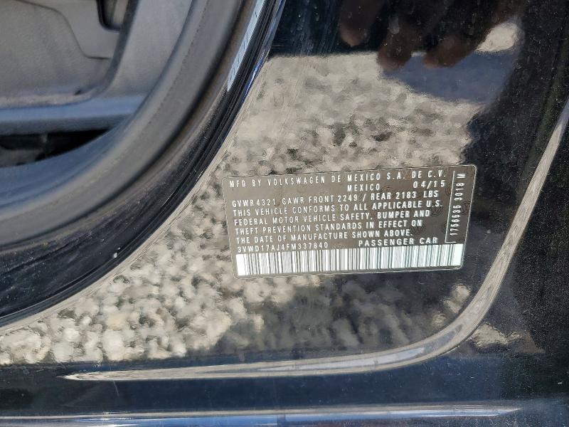 Продажа на аукционе авто 2015 Volkswagen Jetta, vin: 3VWD17AJ4FM337840, номер лота: 69431136
