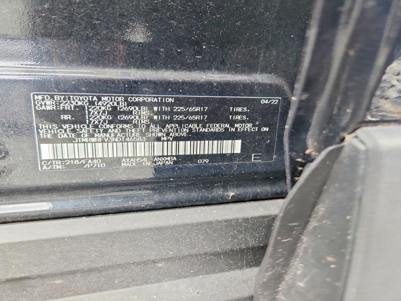 67336296 :رقم المزاد ، JTMRWRFV3ND146583 vin ، 2022 Toyota Rav4 مزاد بيع