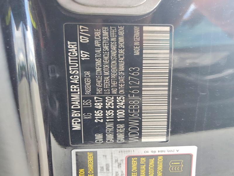 2018 Mercedes-benz C მანქანა იყიდება აუქციონზე, vin: WDDWJ6EB8JF612763, აუქციონის ნომერი: 68565796