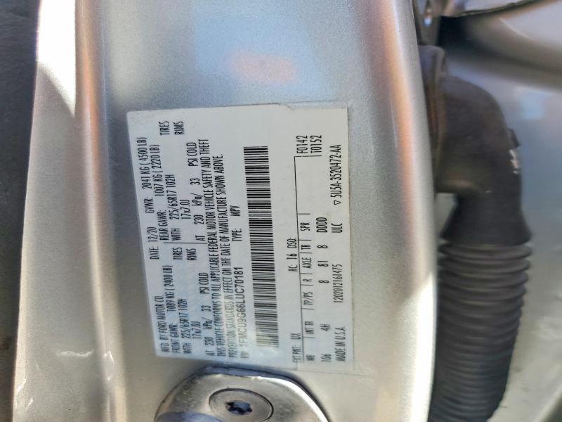 Продажа на аукционе авто 2020 Ford Escape, vin: 1FMCU9G66LUC70181, номер лота: 70012156