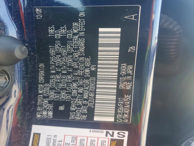 Продажа на аукционе авто 2007 Toyota 4runner, vin: JTEZU14R170090730, номер лота: 69231226