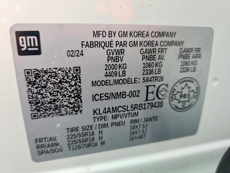 2024 Buick Encore Gx მანქანა იყიდება აუქციონზე, vin: KL4AMCSL5RB179438, აუქციონის ნომერი: 66462486