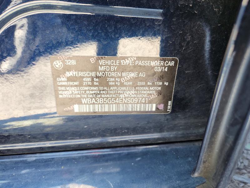 67818626 :رقم المزاد ، WBA3B5G54ENS09741 vin ، 2014 Bmw 328 مزاد بيع