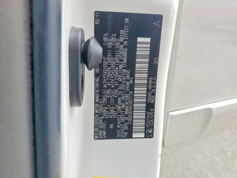 68168376 :رقم المزاد ، 5TDZK3EH4CS057739 vin ، 2012 Toyota Highlander مزاد بيع