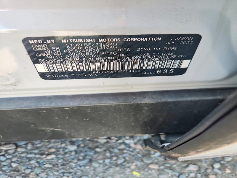 Продаж на аукціоні авто 2022 Mitsubishi Outlander, vin: JA4J3UA87NZ084466, номер лоту: 67347186