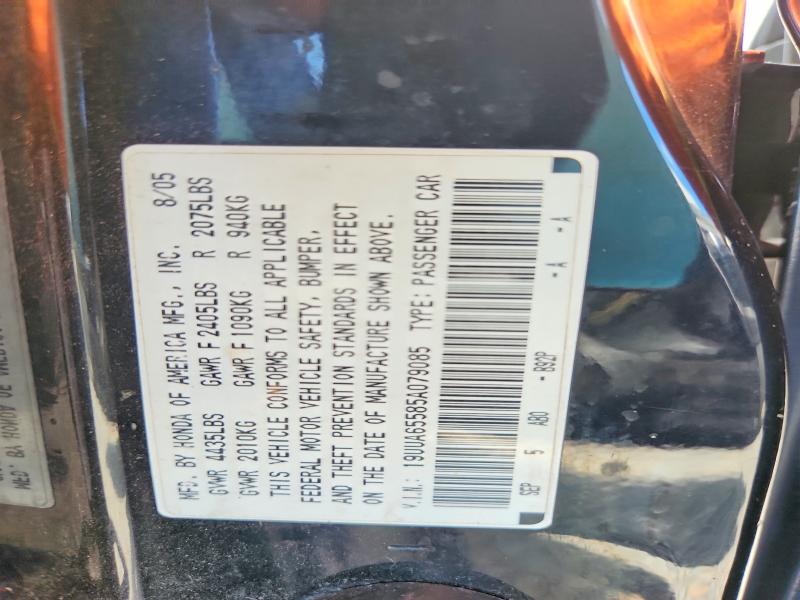 67513436 :رقم المزاد ، 19UUA65585A079085 vin ، 2005 Acura Tl مزاد بيع