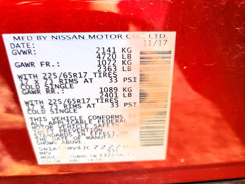 Продажа на аукционе авто 2018 Nissan Rogue, vin: 5N1AT2MV4JC722788, номер лота: 67973016