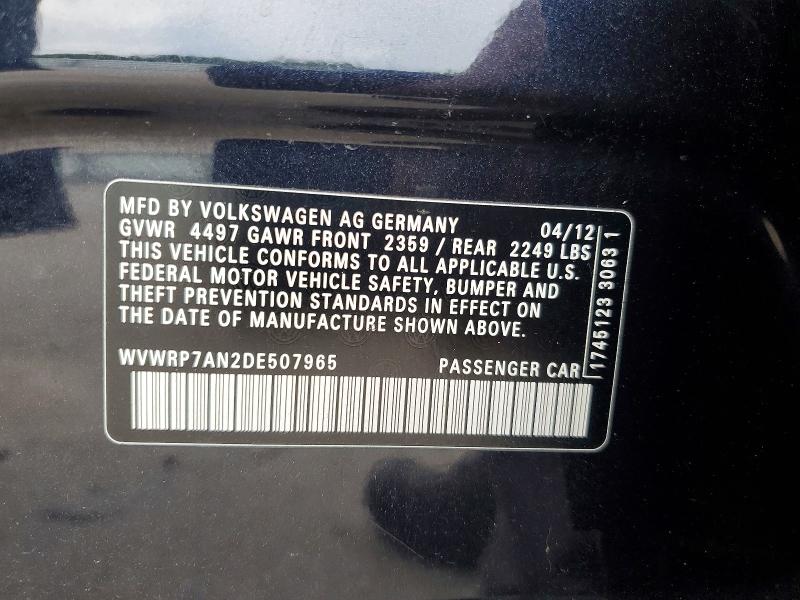 Продаж на аукціоні авто 2013 Volkswagen Cc, vin: WVWRP7AN2DE507965, номер лоту: 68148626