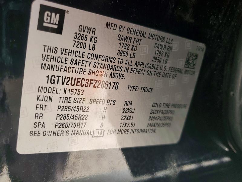 Aukcja sprzedaży 2015 Gmc Sierra, vin: 1GTV2UEC3FZ206170, numer aukcji: 68600896