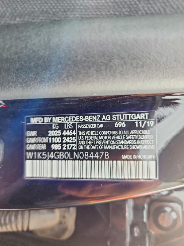 Продажа на аукционе авто 2020 Mercedes-benz Cla, vin: W1K5J4GB0LN084478, номер лота: 68973886