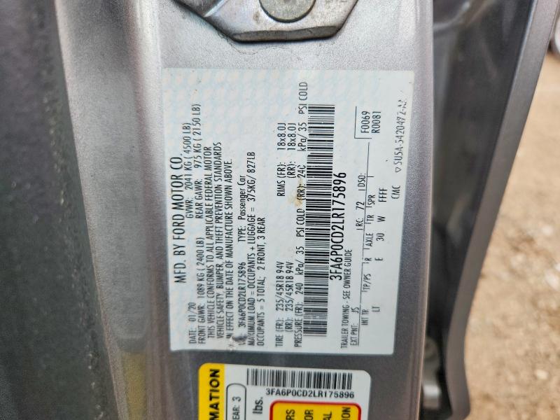 Продажа на аукционе авто 2020 Ford Fusion, vin: 3FA6P0CD2LR175896, номер лота: 68866376