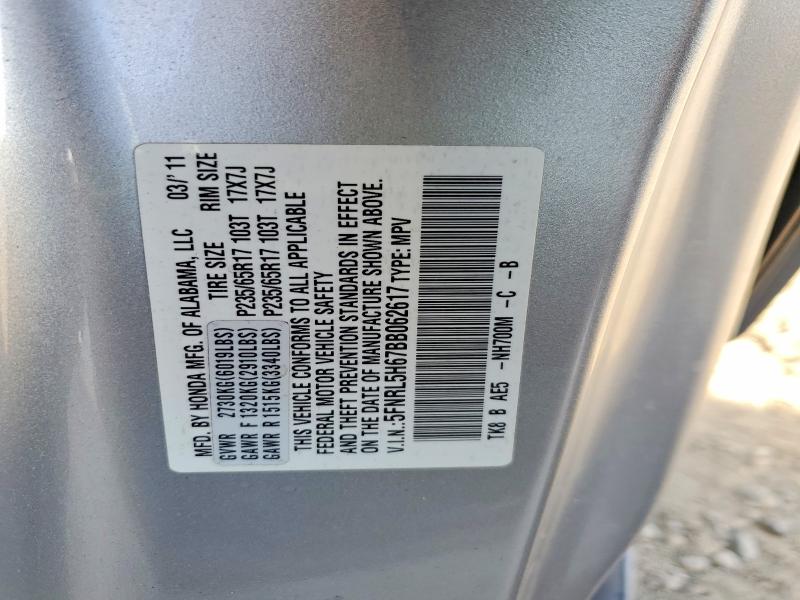 Aukcja sprzedaży 2011 Honda Odyssey, vin: 5FNRL5H67BB062617, numer aukcji: 70003866