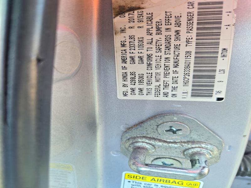 71273476 :رقم المزاد ، 1HGCP26339A011508 vin ، 2009 Honda Accord مزاد بيع