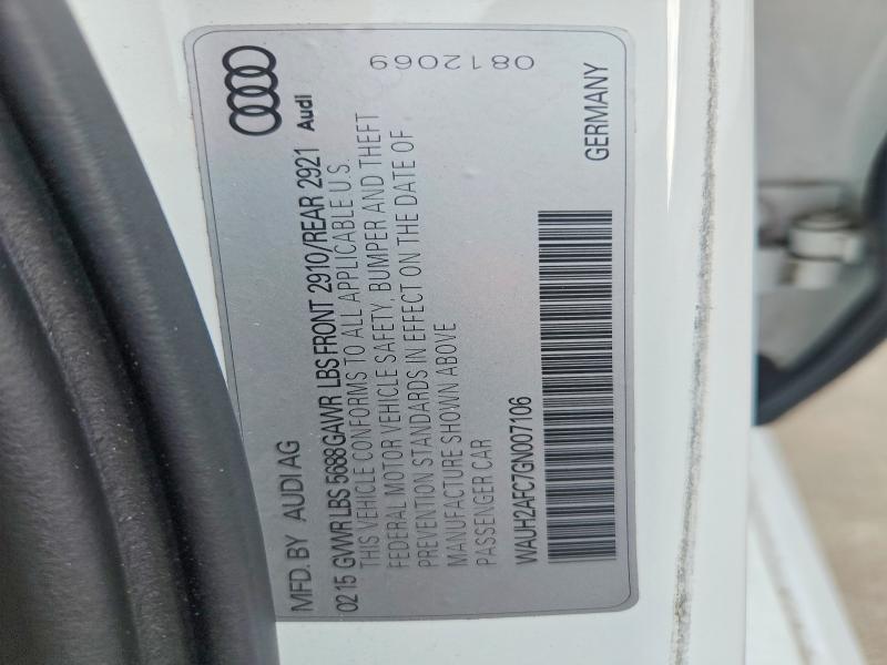 Продаж на аукціоні авто 2016 Audi S6, vin: WAUH2AFC7GN007106, номер лоту: 69888956
