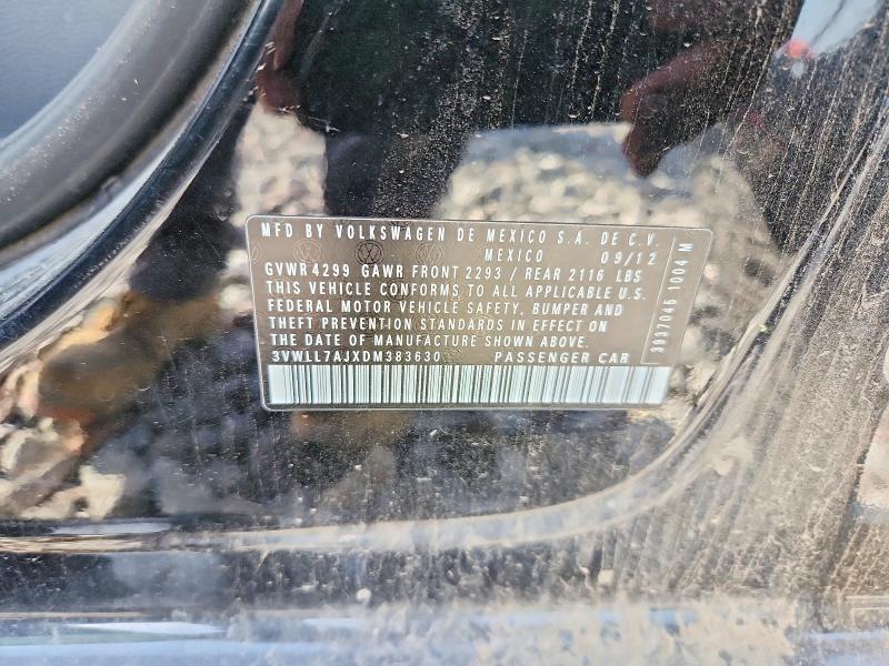 Aukcja sprzedaży 2013 Volkswagen Jetta, vin: 3VWLL7AJXDM383630, numer aukcji: 70276696