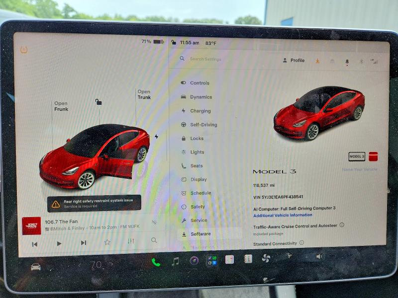 Продаж на аукціоні авто 2023 Tesla Model 3, vin: 5YJ3E1EA6PF438541, номер лоту: 67222606