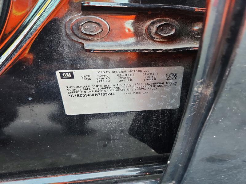 Продаж на аукціоні авто 2017 Chevrolet Cruze, vin: 1G1BC5SMXH7133244, номер лоту: 70359186