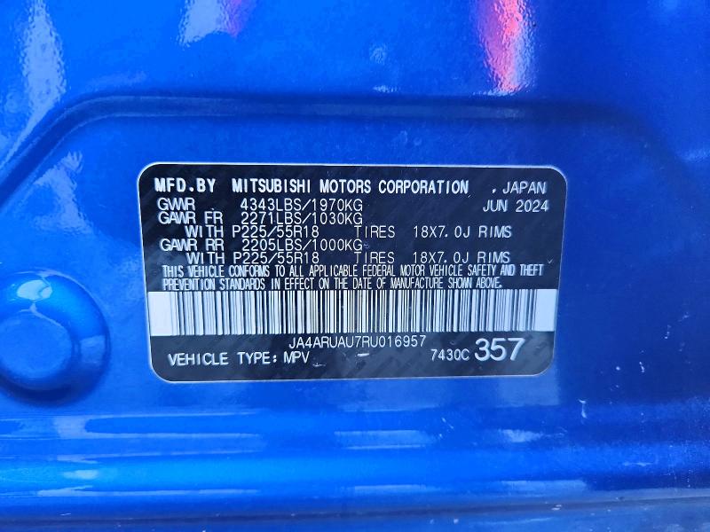 Aukcja sprzedaży 2024 Mitsubishi Outlander Sport, vin: JA4ARUAU7RU016957, numer aukcji: 70697946