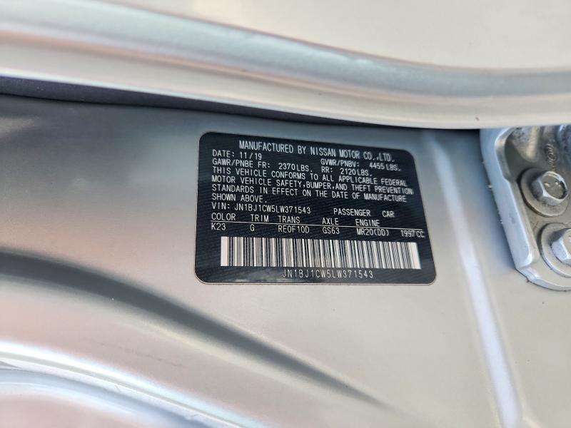 Aukcja sprzedaży 2020 Nissan Rogue Sport, vin: JN1BJ1CW5LW371543, numer aukcji: 70493826